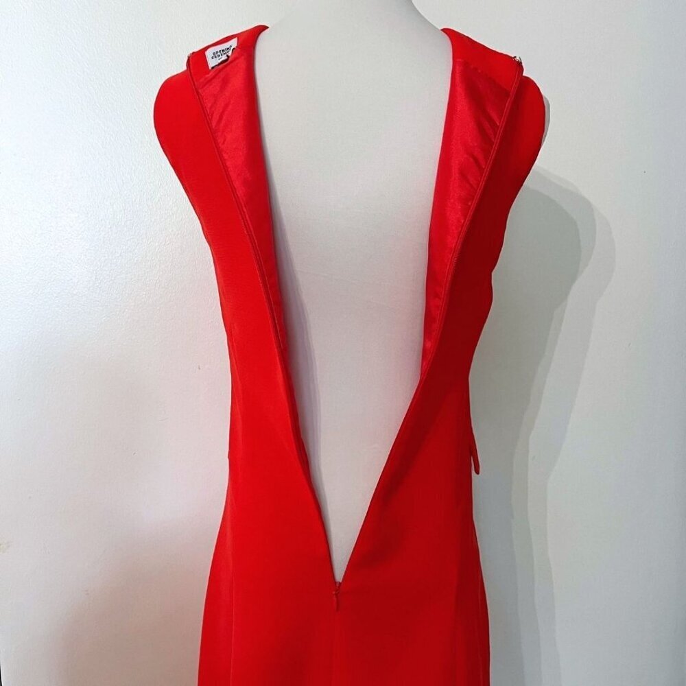 OPENING CEREMONY RED SLEEVELESS FAUX WRAP BLAZER DRESS - S - Picture 9 of 13